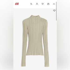 H&M Rib Knit Mock Neck Turtleneck